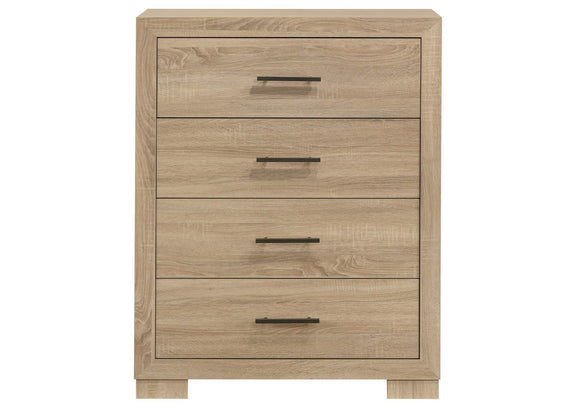 223115 Arielle 4-drawer Bedroom Chest of Drawers Light Oak