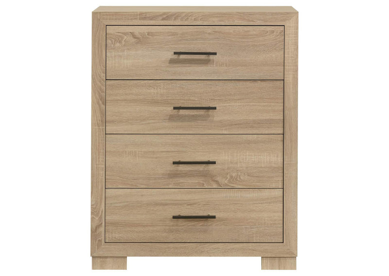223115 Arielle 4-drawer Bedroom Chest of Drawers Light Oak