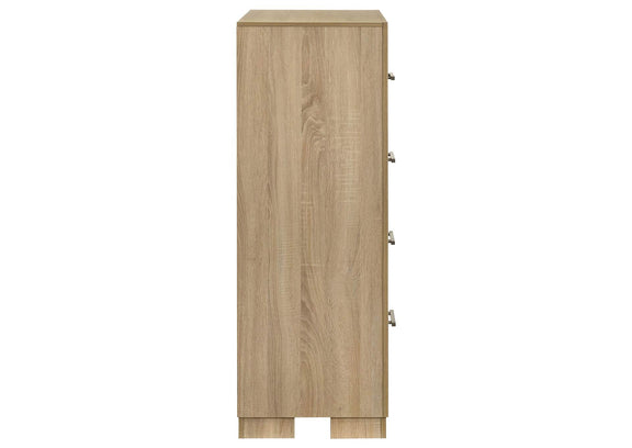 223115 Arielle 4-drawer Bedroom Chest of Drawers Light Oak