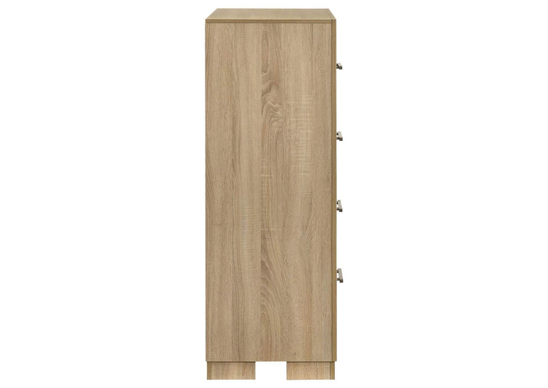 223115 Arielle 4-drawer Bedroom Chest of Drawers Light Oak