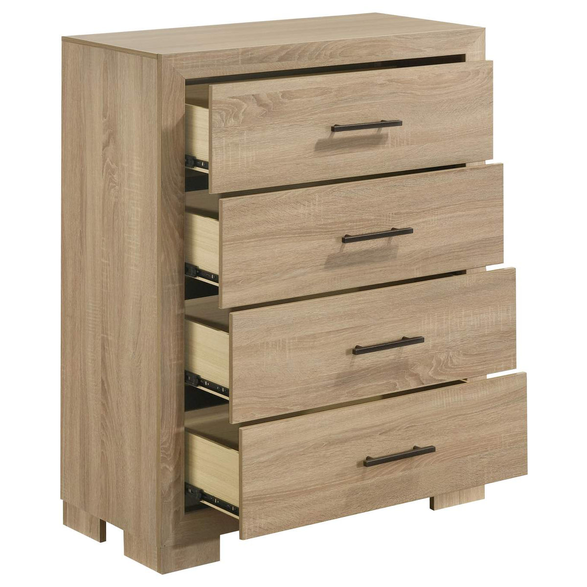 223115 Arielle 4-drawer Bedroom Chest of Drawers Light Oak