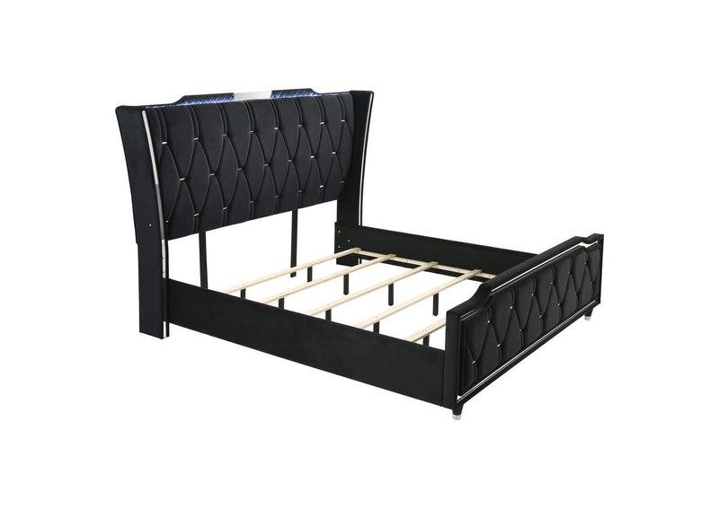 223161KE-S4B Lorient 4-piece Eastern King Bedroom Set Black