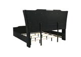 223161KE Lorient Eastern King LED Upholstered Bed Black