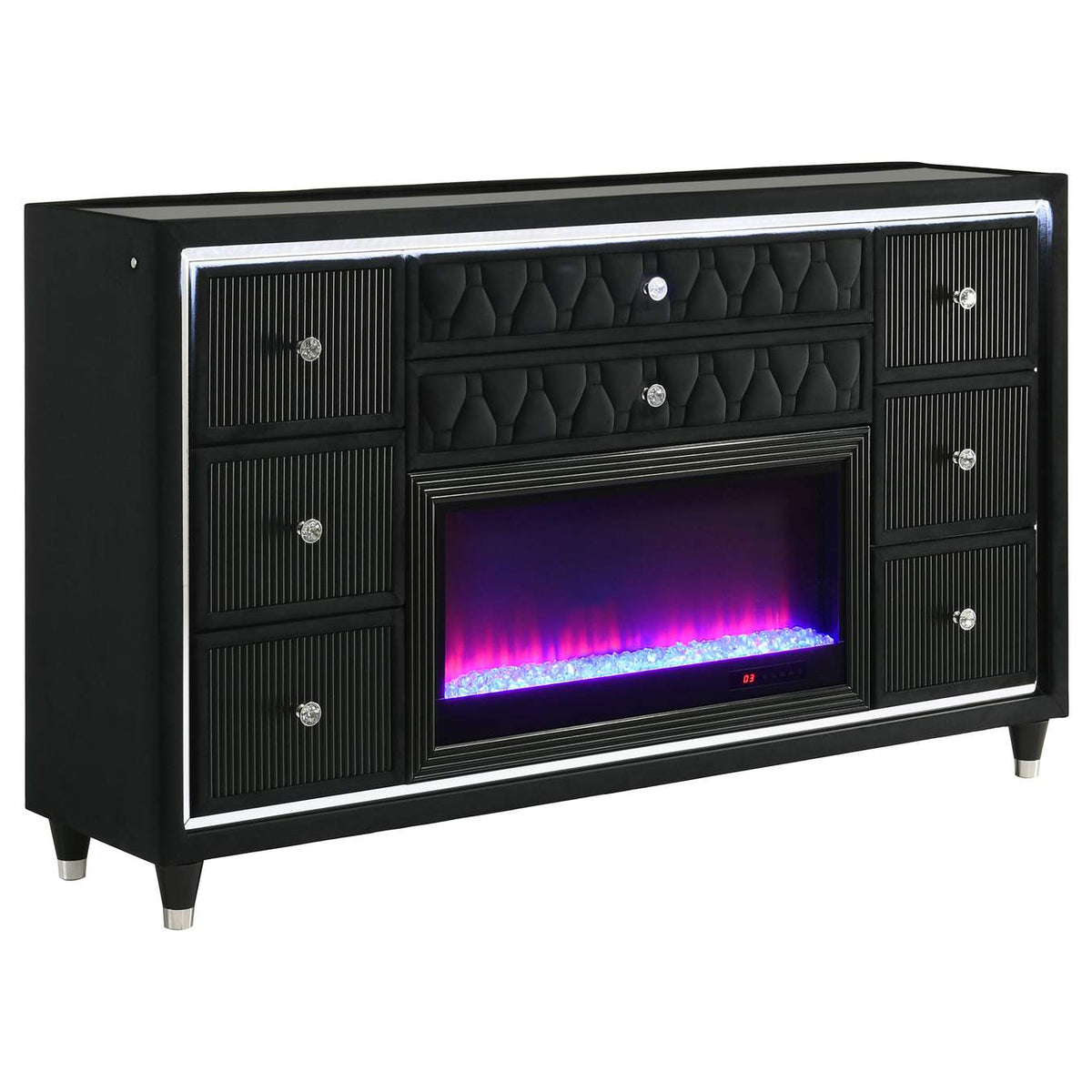223161Q-S5B Lorient 5-piece Queen Bedroom Set Black