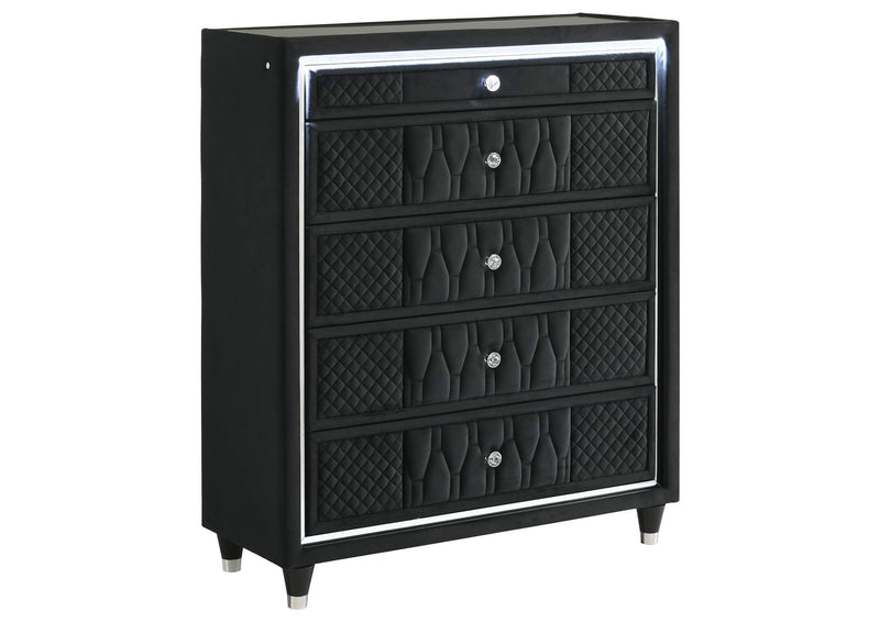 223161Q-S5B Lorient 5-piece Queen Bedroom Set Black