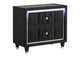 223162 Lorient 2-drawer LED Nightstand with USB Black