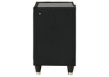 223162 Lorient 2-drawer LED Nightstand with USB Black