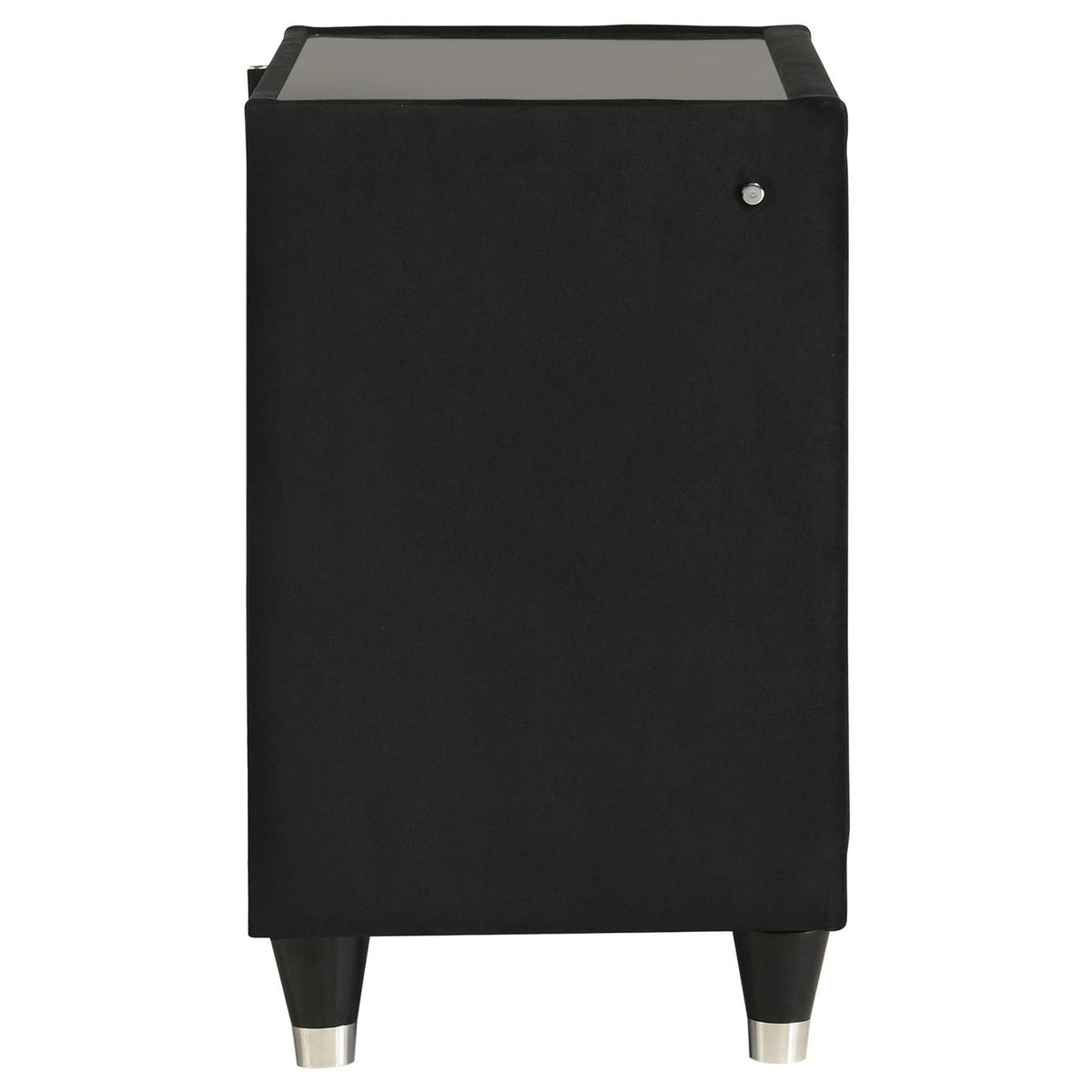 223162 Lorient 2-drawer LED Nightstand with USB Black