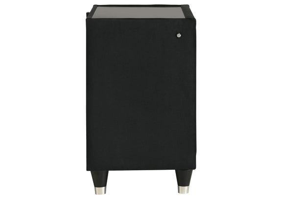 223162 Lorient 2-drawer LED Nightstand with USB Black