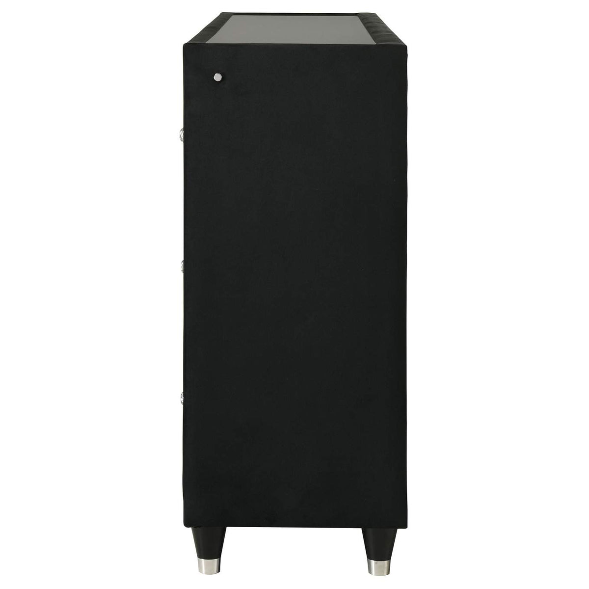 223163FB Lorient 8-drawer LED Bedroom Flame Box Dresser Black