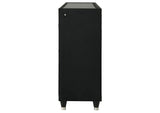 223163FB Lorient 8-drawer LED Bedroom Flame Box Dresser Black