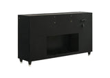 223163FB Lorient 8-drawer LED Bedroom Flame Box Dresser Black