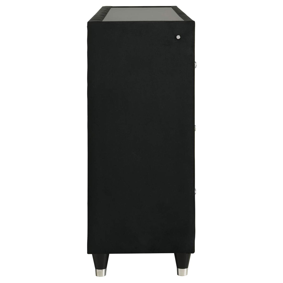223163FB Lorient 8-drawer LED Bedroom Flame Box Dresser Black