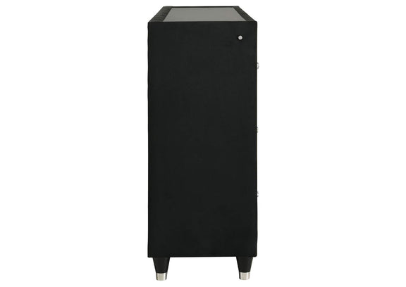 223163FB Lorient 8-drawer LED Bedroom Flame Box Dresser Black