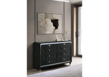223163 Lorient 8-drawer LED Bedroom Dresser Cabinet Black