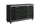 223163 Lorient 8-drawer LED Bedroom Dresser Cabinet Black