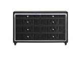 223163 Lorient 8-drawer LED Bedroom Dresser Cabinet Black