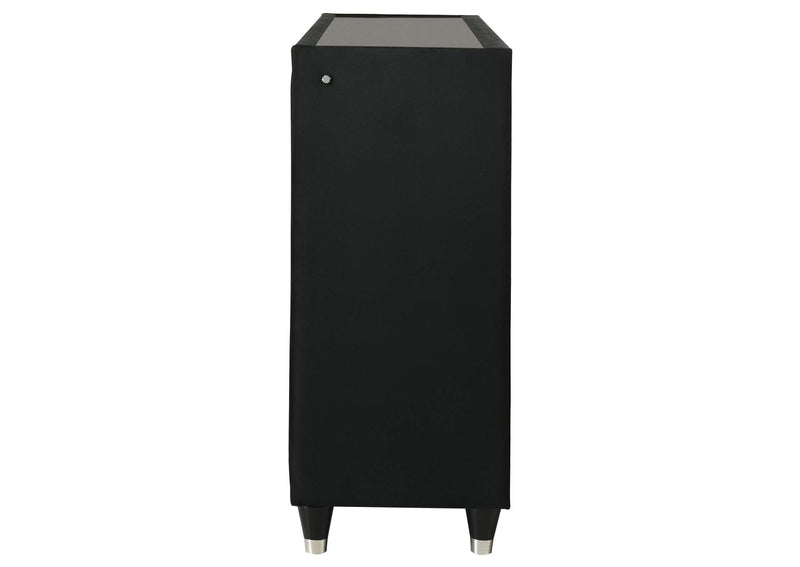 223163 Lorient 8-drawer LED Bedroom Dresser Cabinet Black
