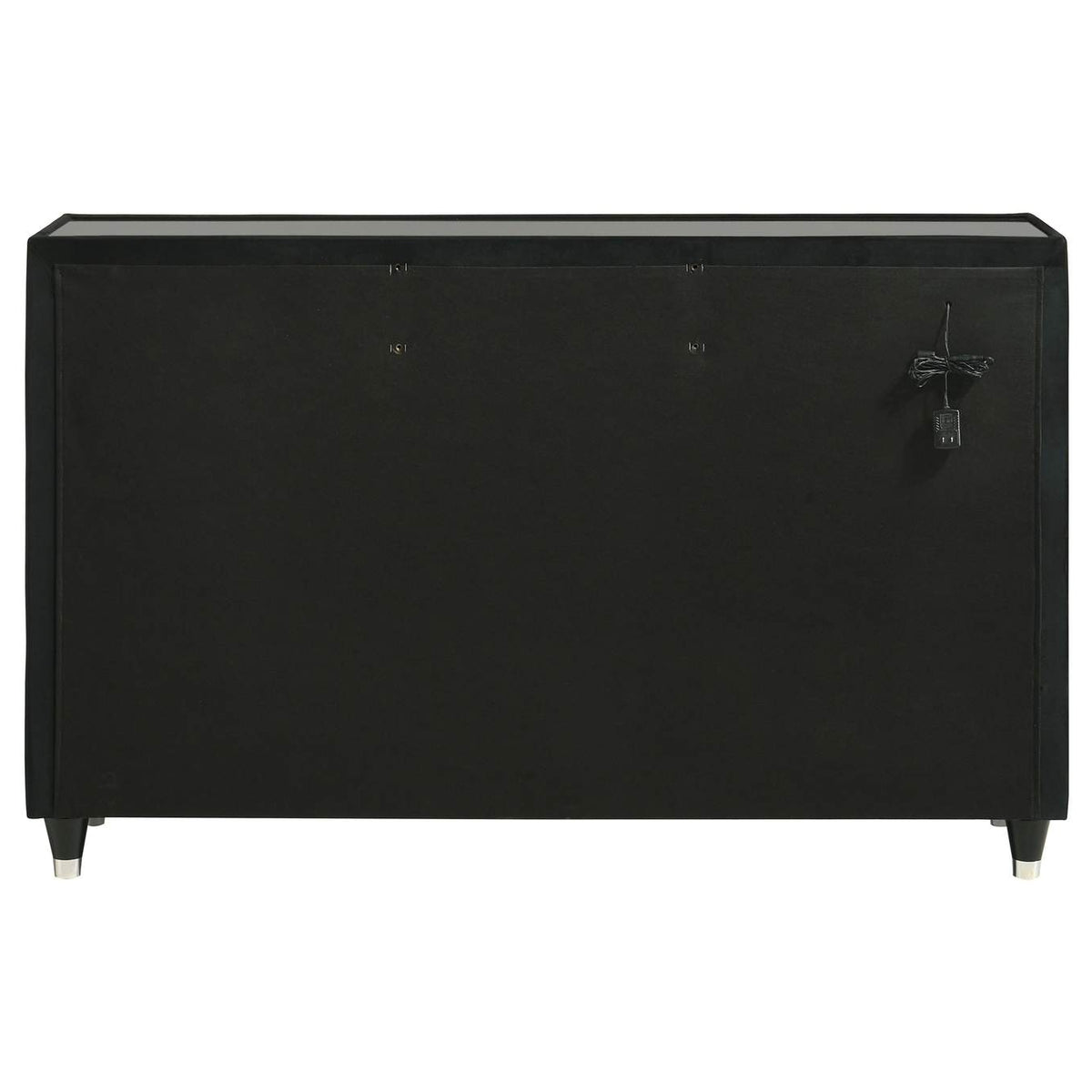 223163 Lorient 8-drawer LED Bedroom Dresser Cabinet Black