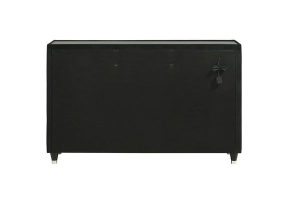 223163 Lorient 8-drawer LED Bedroom Dresser Cabinet Black