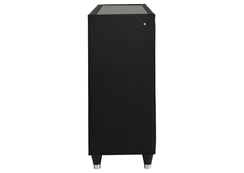 223163 Lorient 8-drawer LED Bedroom Dresser Cabinet Black