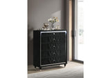 223165 Lorient 5-drawer LED Chest of Drawers Black
