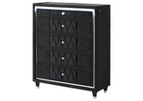 223165 Lorient 5-drawer LED Chest of Drawers Black