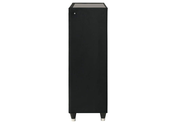 223165 Lorient 5-drawer LED Chest of Drawers Black