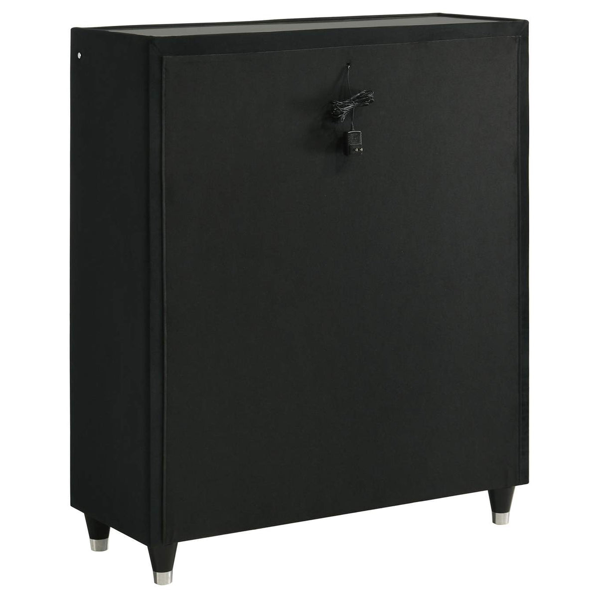 223165 Lorient 5-drawer LED Chest of Drawers Black