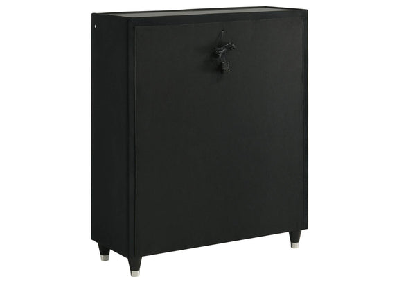223165 Lorient 5-drawer LED Chest of Drawers Black