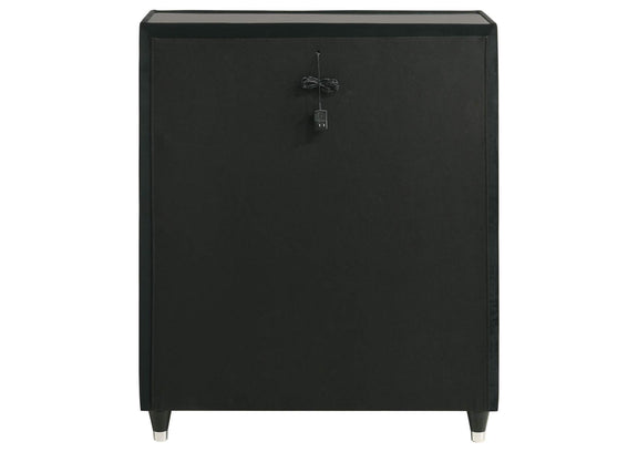 223165 Lorient 5-drawer LED Chest of Drawers Black