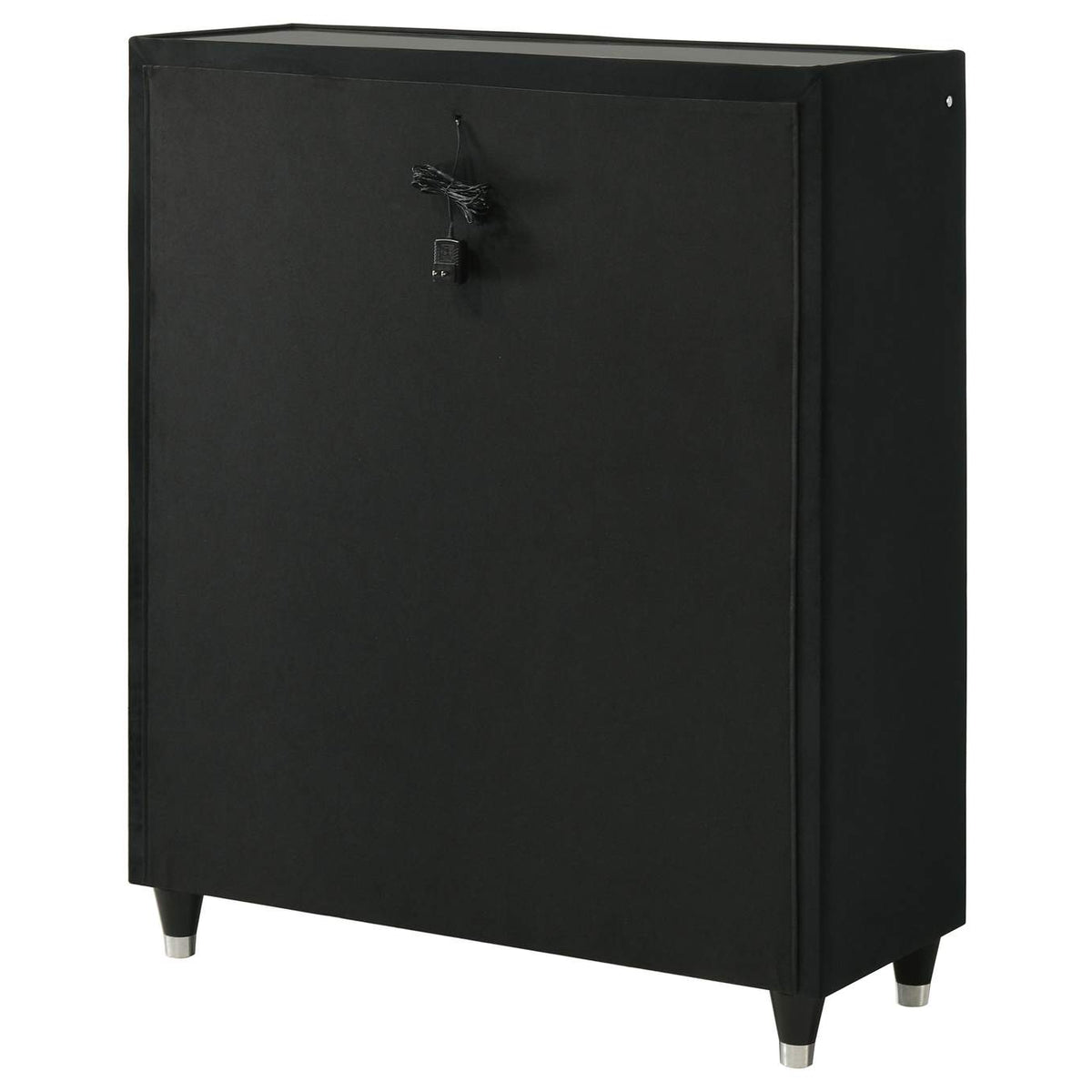 223165 Lorient 5-drawer LED Chest of Drawers Black