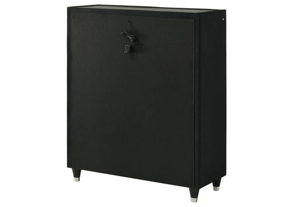 223165 Lorient 5-drawer LED Chest of Drawers Black