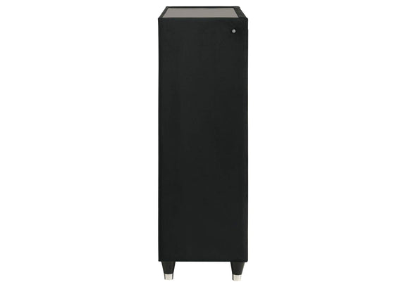 223165 Lorient 5-drawer LED Chest of Drawers Black