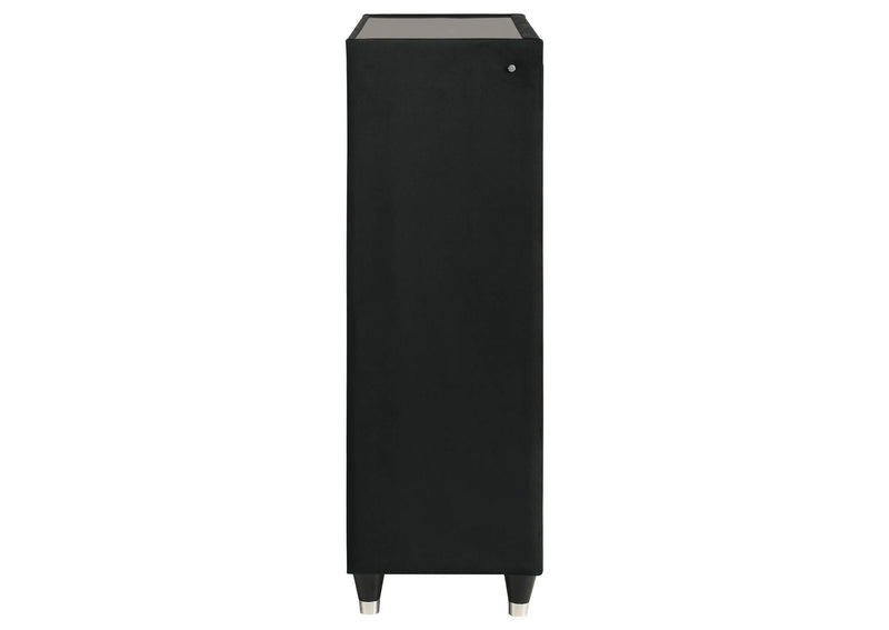 223165 Lorient 5-drawer LED Chest of Drawers Black