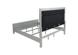 223211KE Gunnison Wood Eastern King LED Panel Bed Silver Metallic