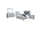 223211KW-S5 Gunnison 5-piece California King Bedroom Set Silver Metallic