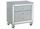 223212 Gunnison 2-drawer Nightstand Silver Metallic