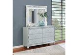 223213M Gunnison 6-drawer Dresser with Mirror Silver Metallic