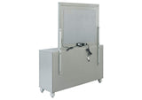 223213M Gunnison 6-drawer Dresser with Mirror Silver Metallic