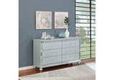 223213 Gunnison 6-drawer Dresser Silver Metallic