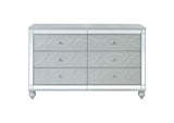 223213 Gunnison 6-drawer Dresser Silver Metallic