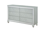 223213 Gunnison 6-drawer Dresser Silver Metallic