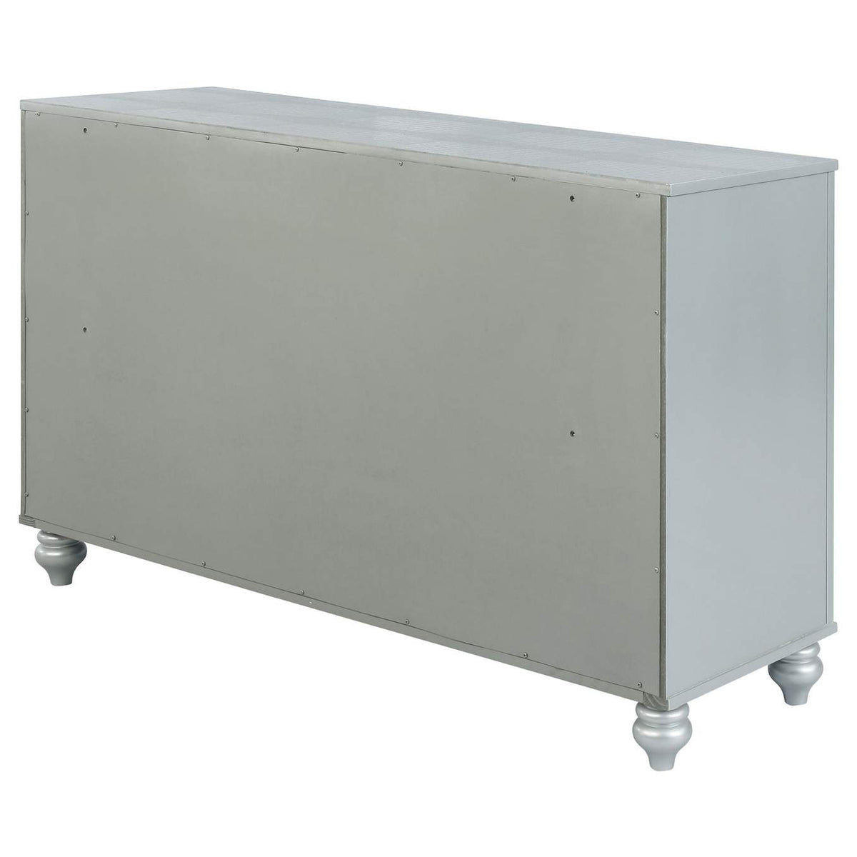 223213 Gunnison 6-drawer Dresser Silver Metallic
