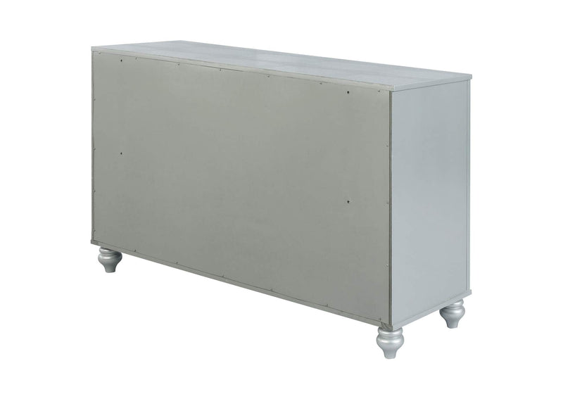 223213 Gunnison 6-drawer Dresser Silver Metallic