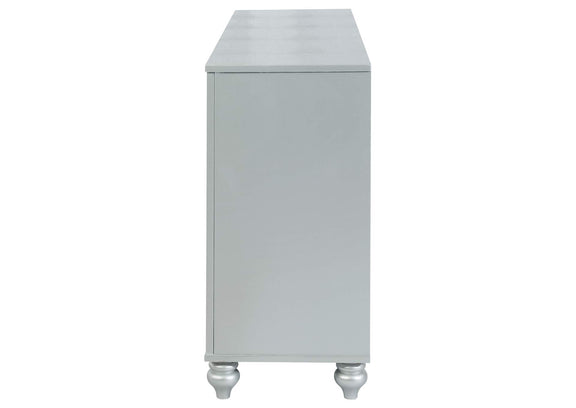 223213 Gunnison 6-drawer Dresser Silver Metallic
