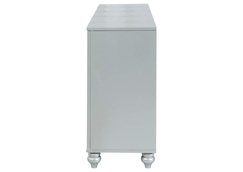 223213 Gunnison 6-drawer Dresser Silver Metallic