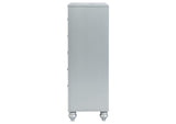 223215 Gunnison 5-drawer Bedroom Chest Silver Metallic