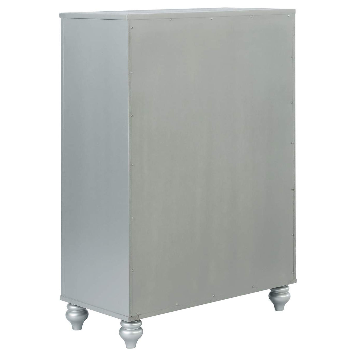 223215 Gunnison 5-drawer Bedroom Chest Silver Metallic