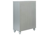 223215 Gunnison 5-drawer Bedroom Chest Silver Metallic